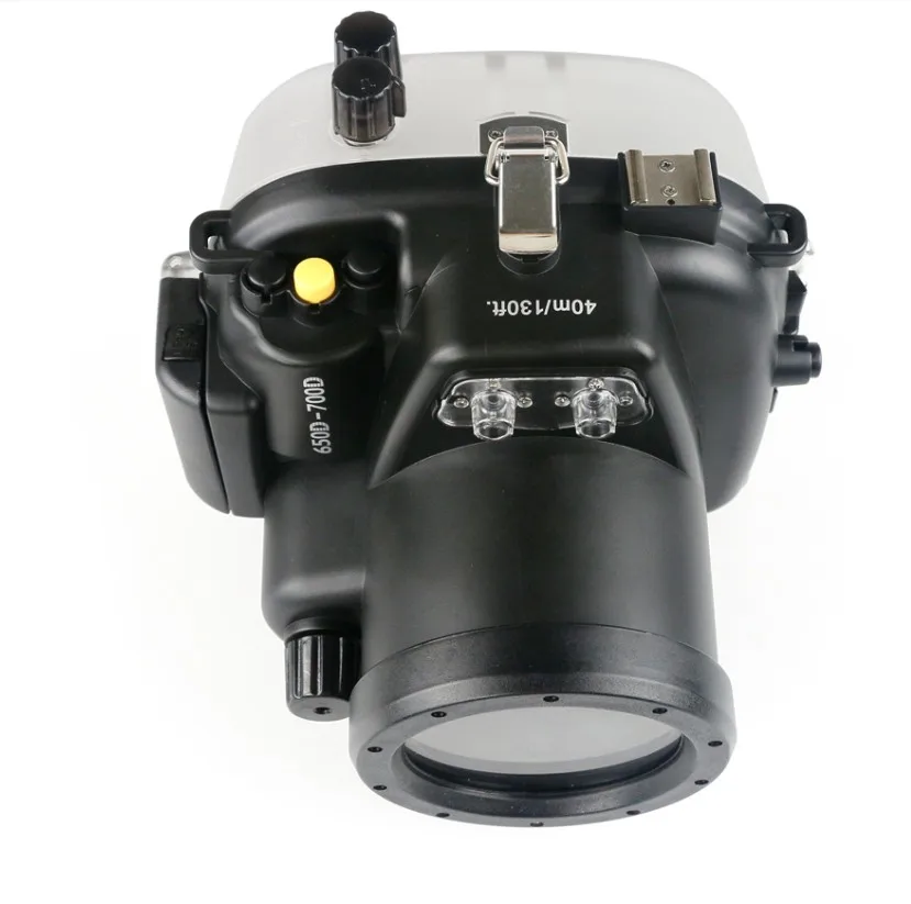 للبيع كاميرا ميكون تحت الماء مقاوم للماء الإسكان لكانون 650D /700D المتمردين T4i T5i