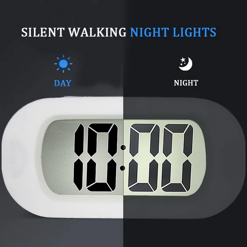 Цифровой светодиодный будильник с календарем настольные часы подсветкой для