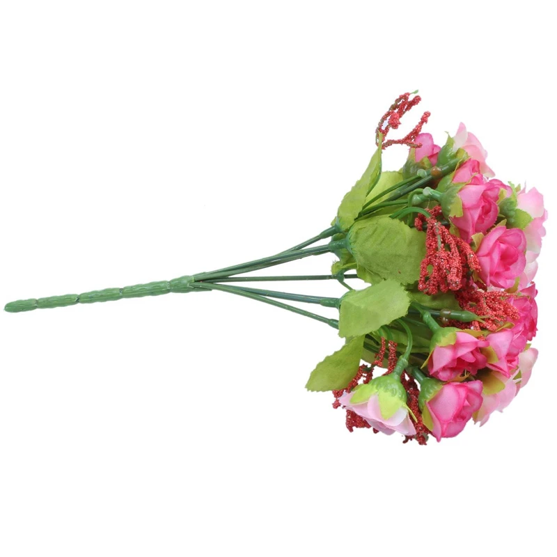 21Pcs Artificial Rose Flower Bouquet Heads & 1Set Beauty Diamond Painting Embroidery Girl Handcraft Drawing Arts Drill Ha | Дом и сад
