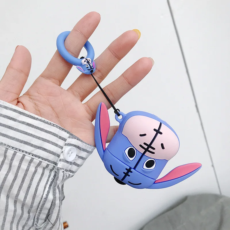 3D Eeyore чехол для AirPods милый мультяшный силиконовый Bluetooth защитный наушников Airpods 2 с