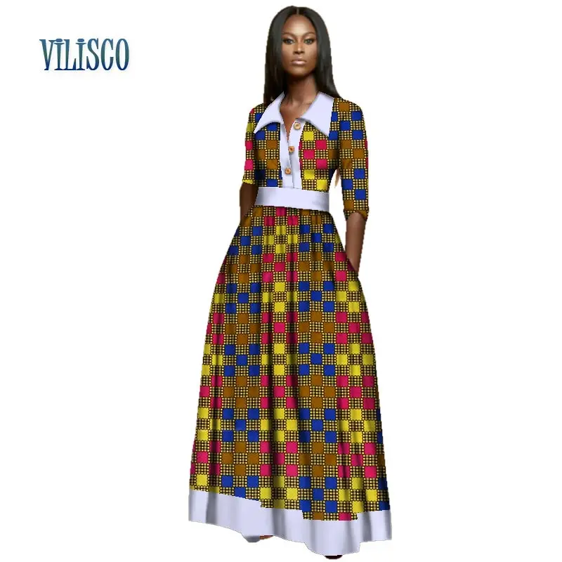

High Grade Custom Long Ball Gown Dress Causal Vestidos Traditional African Women Clothing African Dresses for Women WY2935