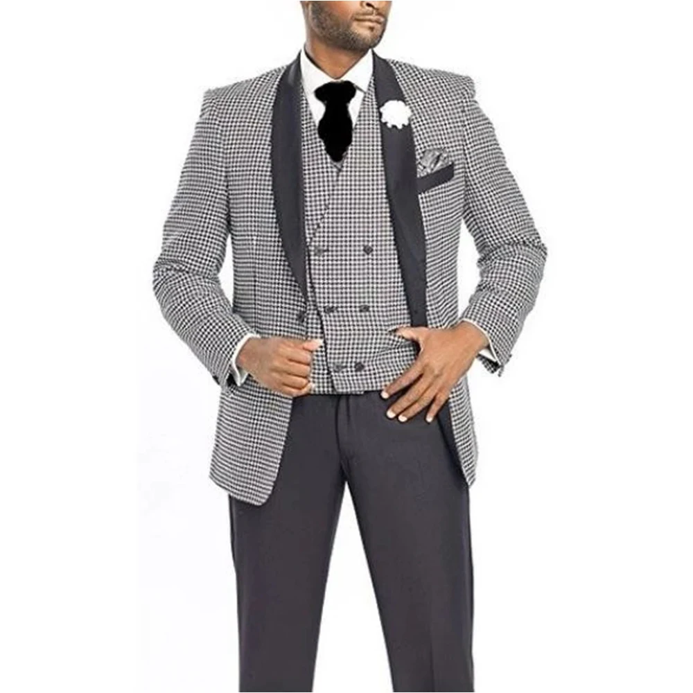 Костюм мужской из куртки с лацканами жилета и брюк | Мужская одежда
