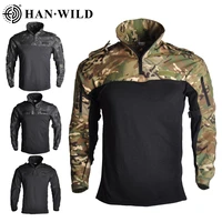 camouflage tactical shirt long sleeve mens quick dry combat t shirt military army t shirt camo outdoor hiking hunting shirts