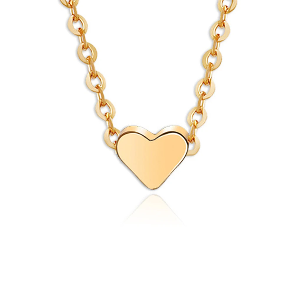 Новое позолоченное ожерелье с маленьким сердцем для женщин и девушек Модная
