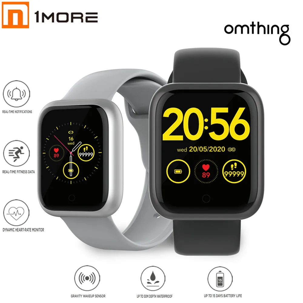 

Xiaomi Omthing Smart Watch Touch Screen Heart Rate Blood Pressure Sleep Tracker Smartwatch Fitness Movement High-end