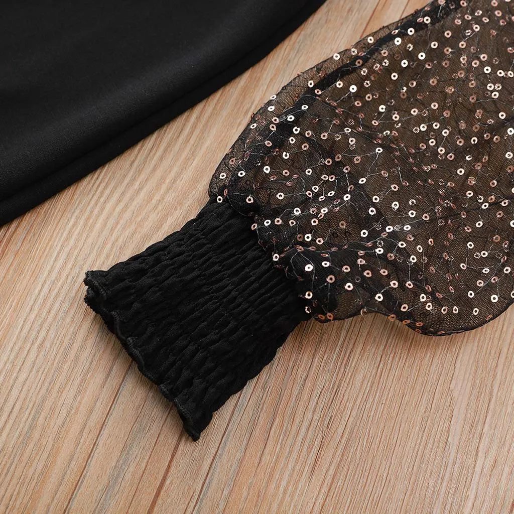 Женское платье Womail сексуальное прозрачное Сетчатое в стиле пэчворк с блестками