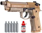 Новинка, пневматический пистолет P320 Sig Sauer M17 ASP, 177 дюймовый Койот песочного цвета с 500 подходящими гранулами, комплект страйкбольного пистолета, настенный знак