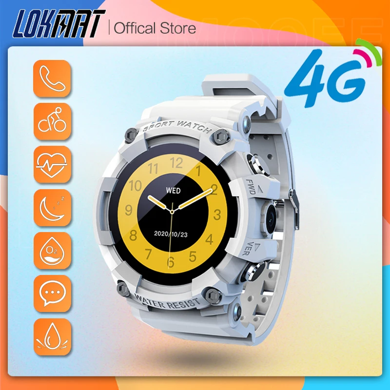 

LOKMAT SKY 4G Smart Watch Men SIM Card Camera Phone Smartwatch HD Video Clock Information Reminder Sport SOS Global Version