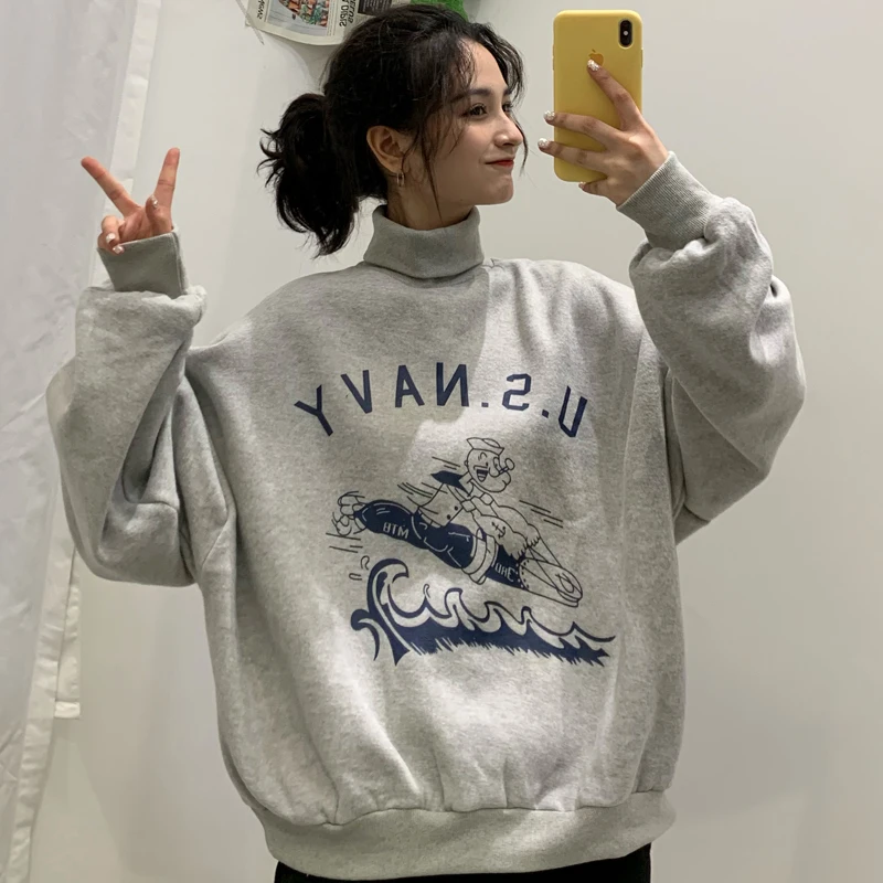 Свитшот женский осенне-зимний в стиле Харадзюку панк |