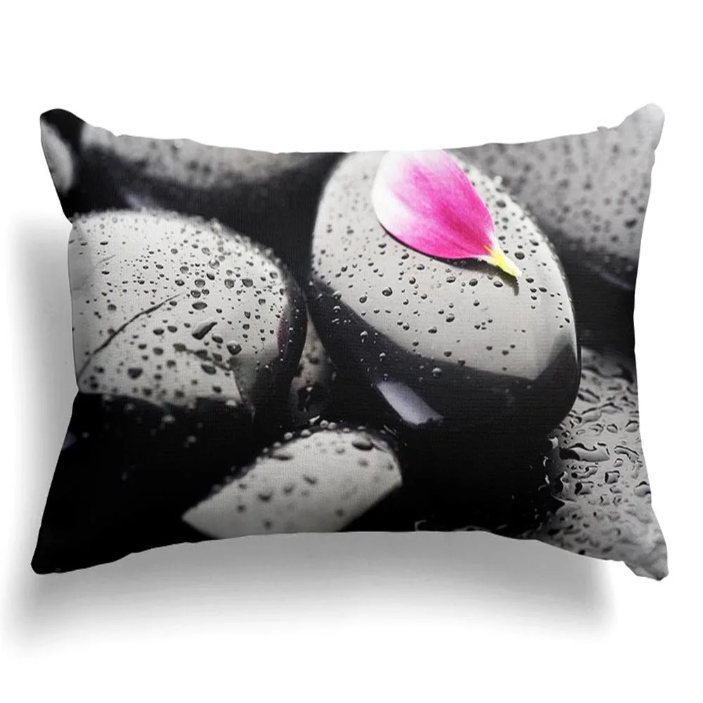 Лидер продаж прямоугольный Чехол-Подушка с розовыми цветами и камнями Модный