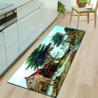 anti slip oil painting door mats corridor floor mats entrance front door mats indoor and outdoor decorative flannel car