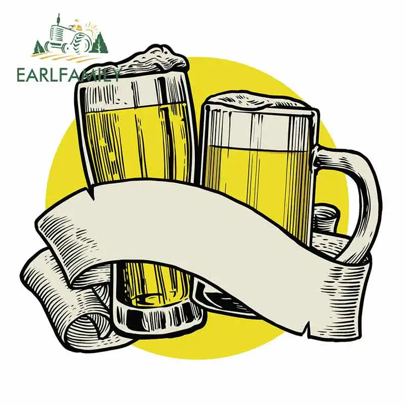 EARLFAMILY 13 см x 11 5 для пивного стекла Pint Toast Граффити стикер виниловая Автомобильная