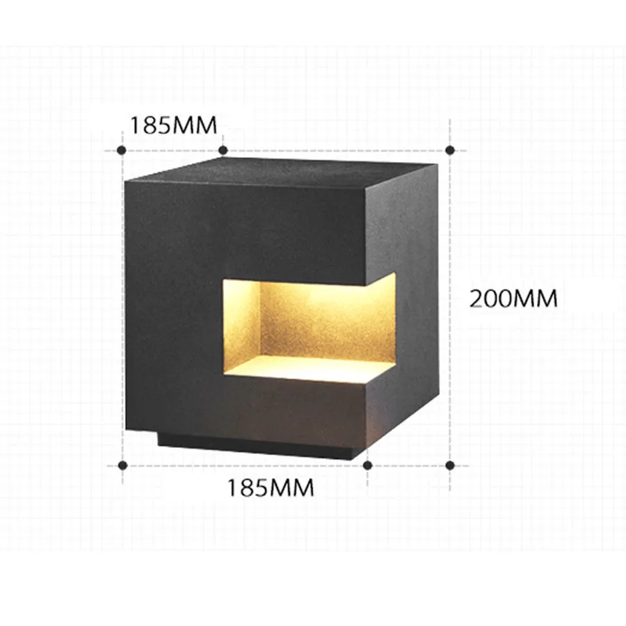 

Thrisdar LED Door Post Lamp Outdoor Garden Fence Pillar Lamp Villa Courtyard Pathway Lawn Lamps Landscape Stigma Column Light