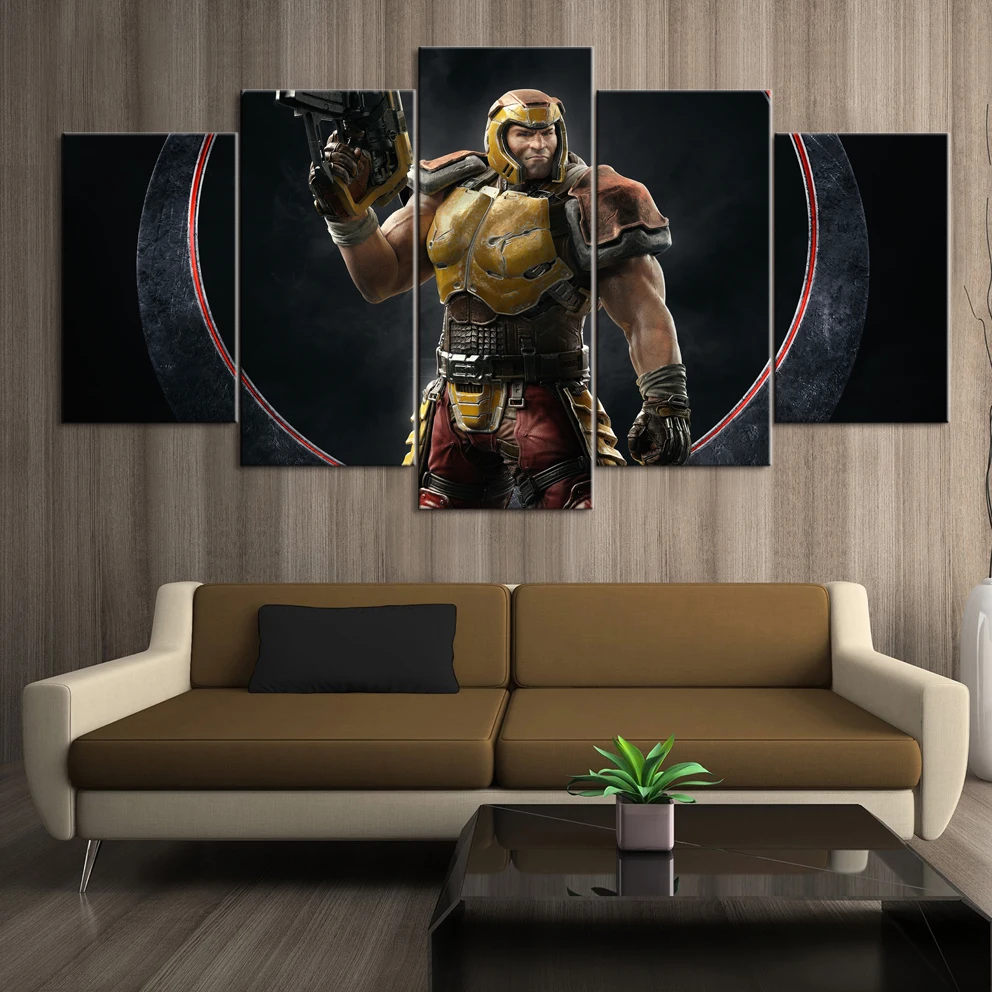 5 Piece Decorative Painting Poster Game Home Mural Quake Champions Animation Art Wall Decor Paintings | Дом и сад