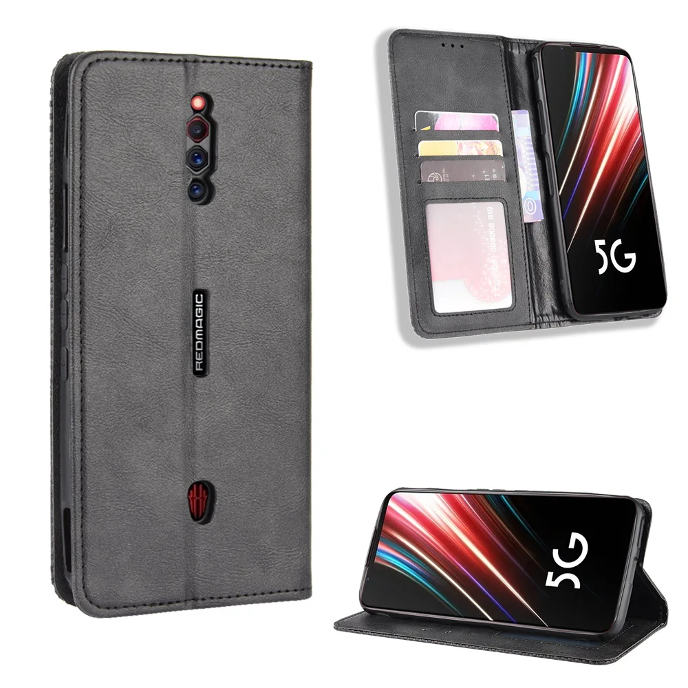 Флип чехол для ZTE Nubia красный волшебный телефона бумажник с подставкой карт