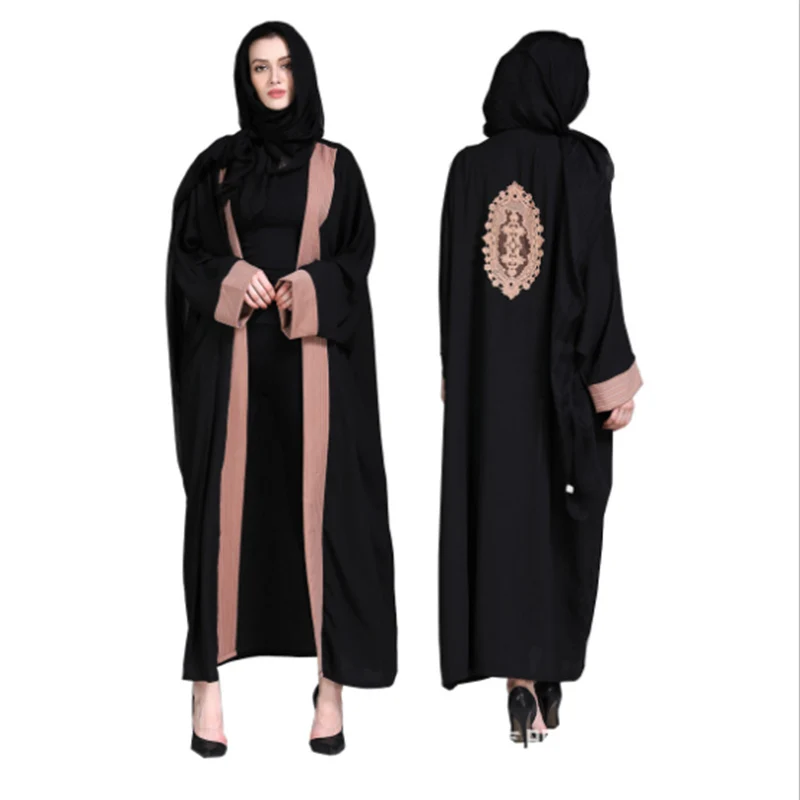 

Casual Muslim Abaya Print Maxi Dress Cardigan Loose Skirt Kimono Tunic Long Robe Gowns Ramadan Middle East Arab Islamic Clothing