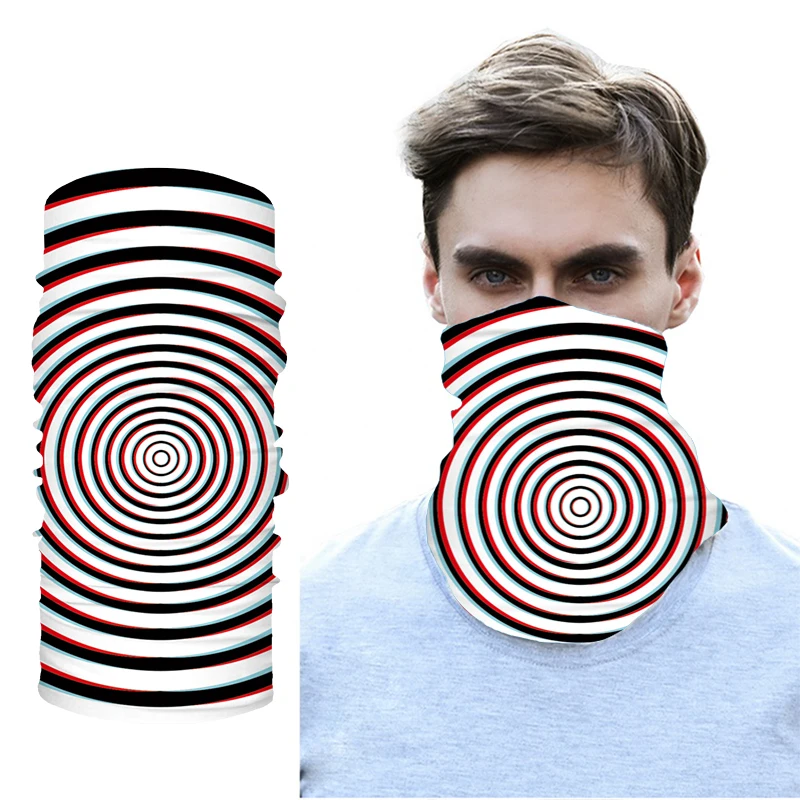 

3d Mysterious Hypnosis Camouflage Scarf Magic Seamless Neck Gaiter Cycling Bandanas Multifunctional Head Scarf Female Male Camo
