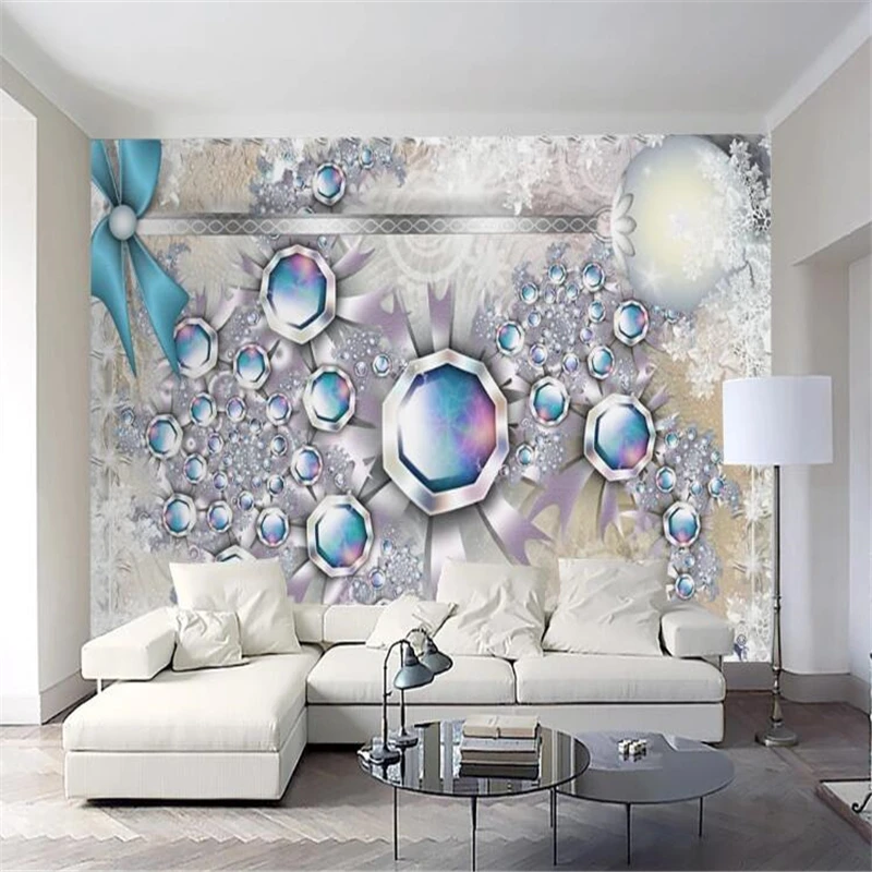 wellyu Custom wallpaper papel de parede Modern minimalist style jewelry flower TV background wall papier peintbehang tapeta |