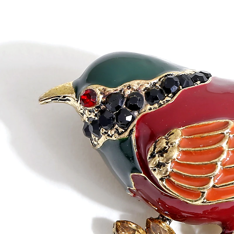 Muylinda винтажная эмалированная булавка ювелирные изделия Кристалл женская брошь