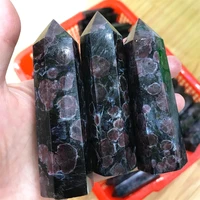 2pc natural mineral quartz gemstone fireworks garnet crystal single point hexagon wand prisms reiki healing decorate specimens