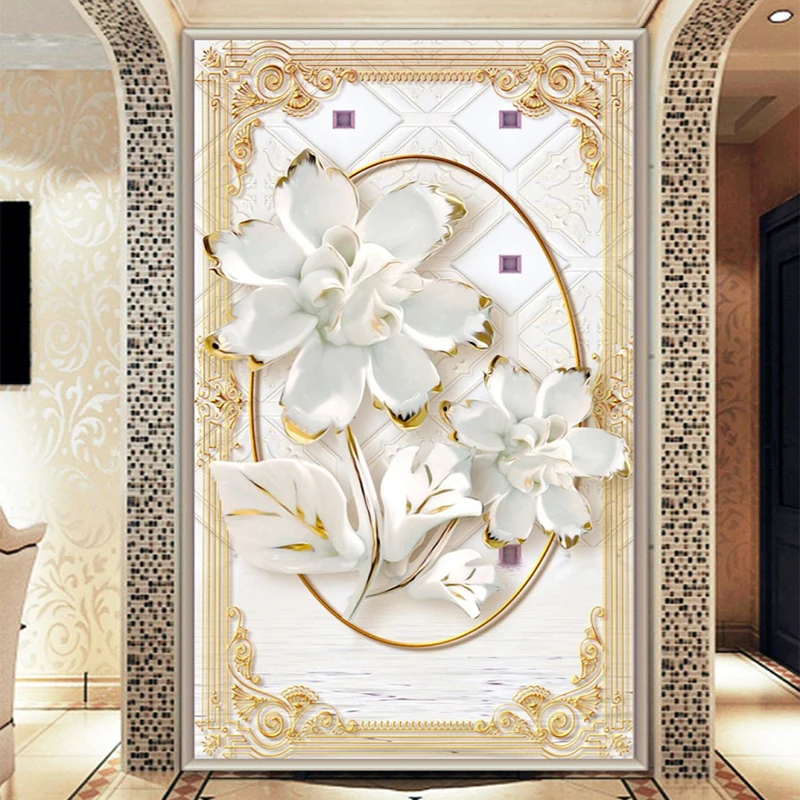 Европейские 3D трехмерные Настенные обои коридор крыльцо настенный фон для