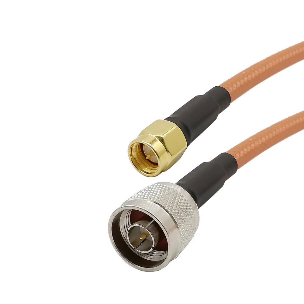 

High Temperature Double Shielded RG400 SMA Male to N Male Plug Plate Copper with Silver Coaxial RF Cable Low Loss 1M 3M 6M 9M