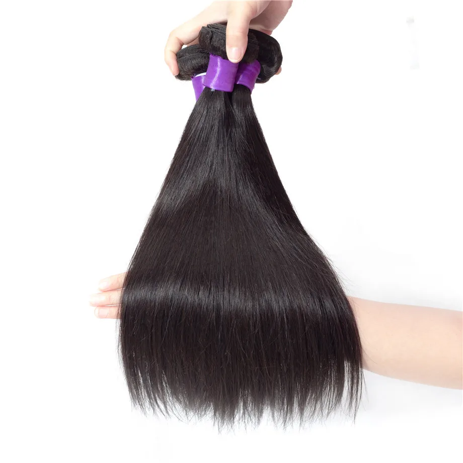 Bling Hair Short 8-26 Inch Brazilian Straight Bundles 100% Remy Human Extensions Double Weft Natural Color Cheap Sale | Шиньоны и