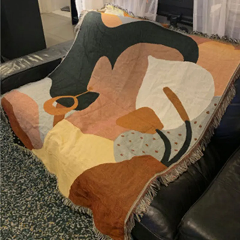 Абстрактные серьги для девушек дивана настенный декоративный толстый гобелен