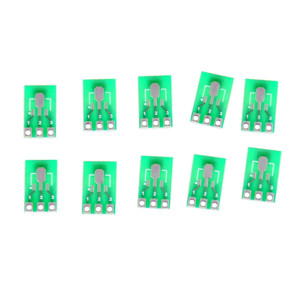10 шт. двухсторонний SMD SOT223 к DIP SIP3 адаптер печатной платы DIY конвертер зеленый