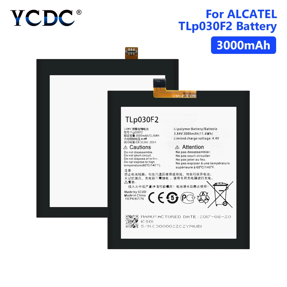 3000 мА/ч TLp030F2 Батарея для Alcatel One Touch Idol 4S OT 6070 6070K 6070Y литий полимерный Мобильный