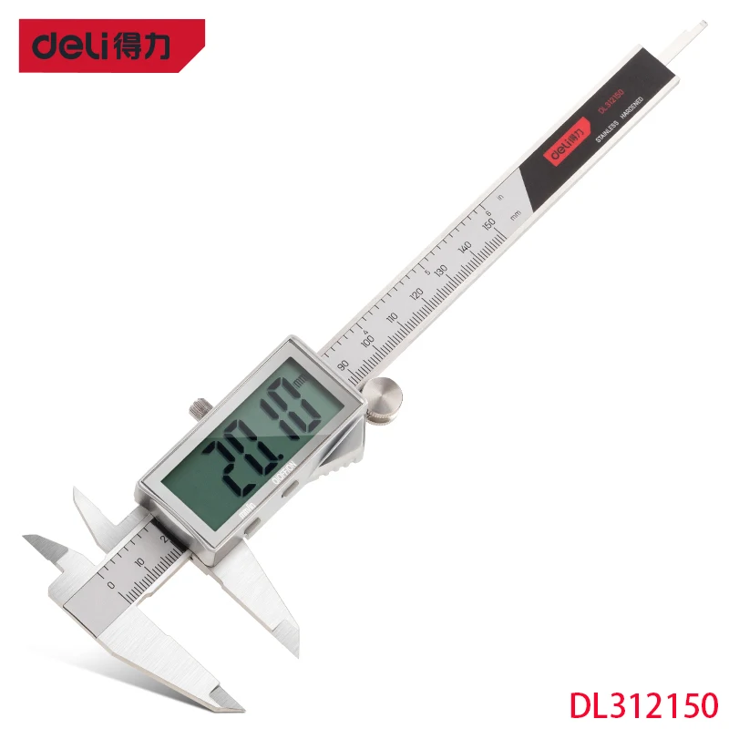 Цифровой штангенциркуль Deli DL312150 ЖК-экран 2 0 дюйма измерение метрических и