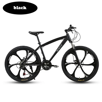 Горный велосипед MTB 21/24/27 Скорость двойной дисковый тормоз 26 дюймов и студенток одного колеса переменной Скорость велосипеда - Цвет: BLACK