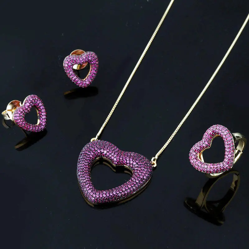 Комплект из колье и серёг с фианитом|Ювелирные наборы| |