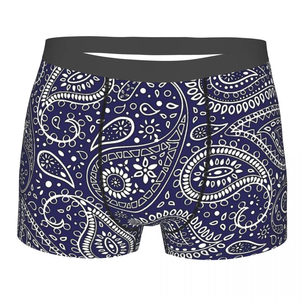 

Pretty Bohemian Art Paisley - Blue And White Camouflage Army Underpants Homme Panties Male Underwear Ventilate