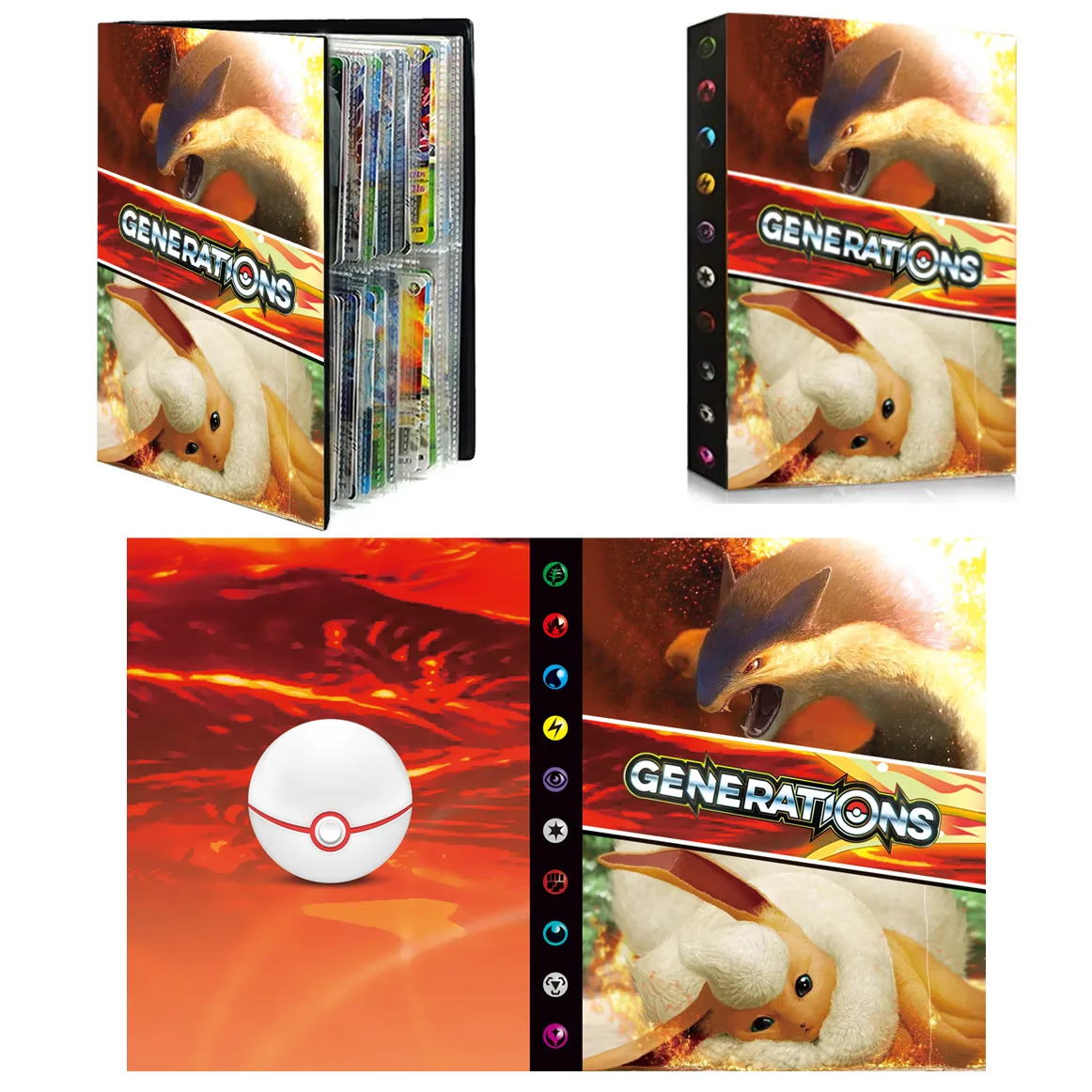 

Pokemon Anime Game Toy Cards Album Book Eevee Charizard Venusaur Blastoise 240Pcs Card Pokemons Toys for Gifts Kid