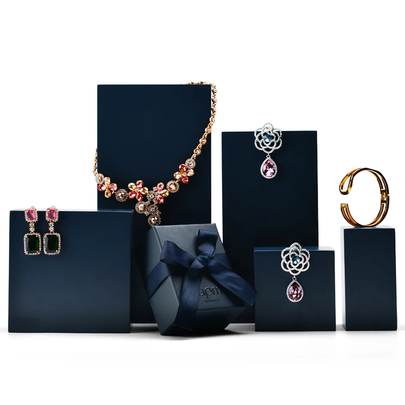 Oirlv новый продукт темно-синий стол для показа ювелирных изделий деревянное