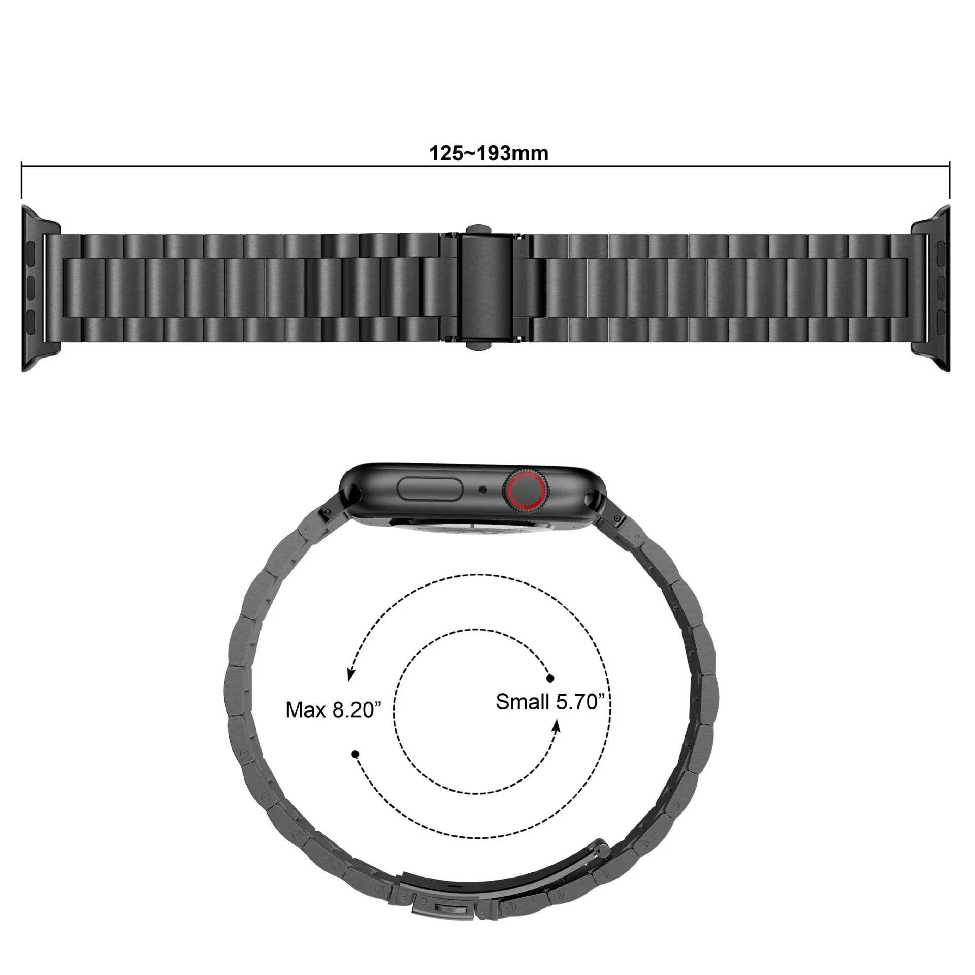 Спортивный ремешок для наручных часов Apple Watch версии 38mm42mm нержавеющая сталь
