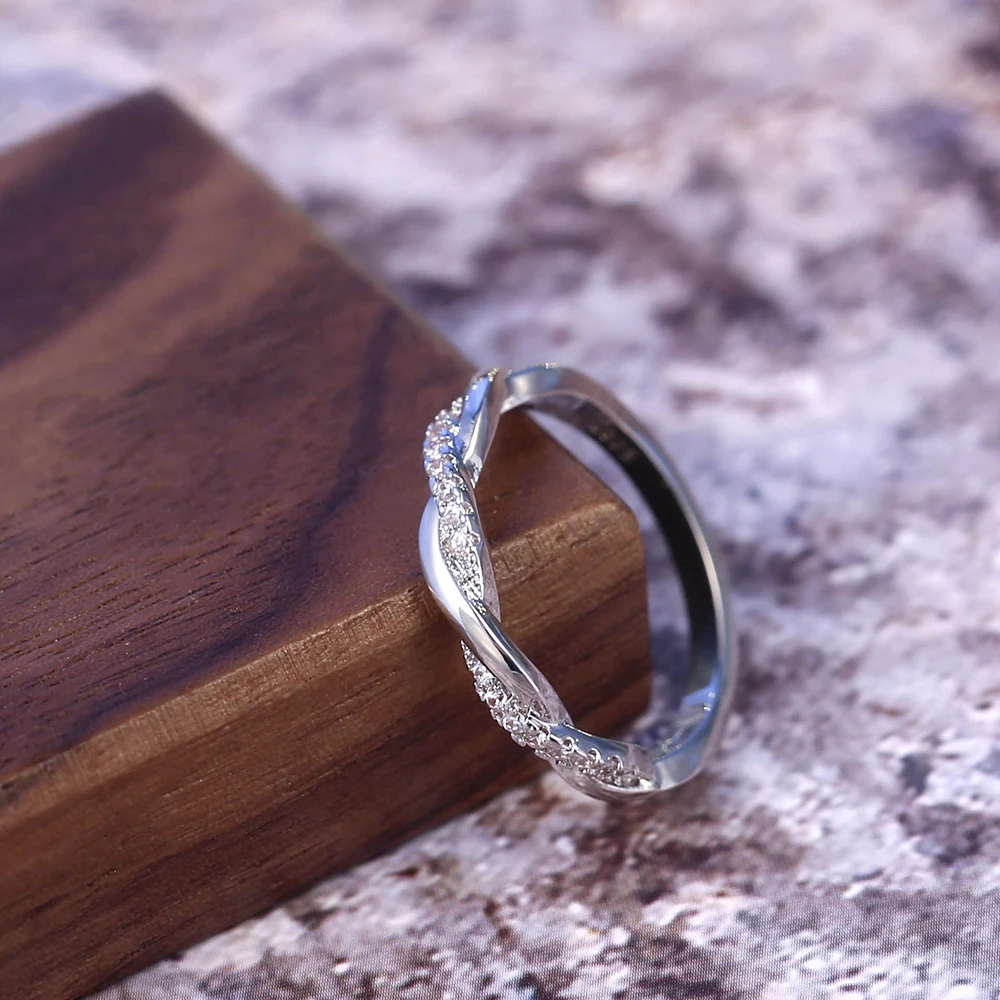 Романтические Простые Кольца Huitan для девушек модные современные витые