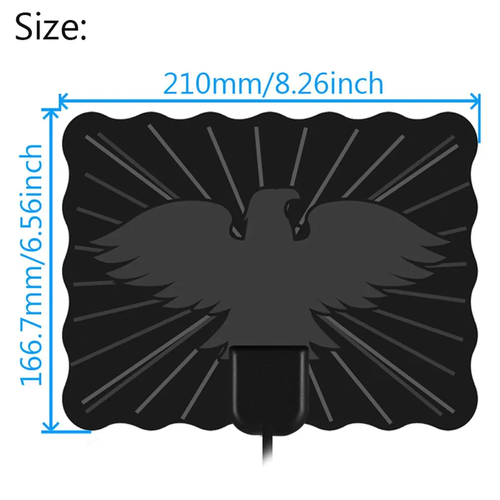 

HDTV048 Indoor 4K Digital TV Antenna Aerial 150 Miles Signal Amplifier DVB-T2 ISDB-TB Clear Satellite Dish Signal Receiver