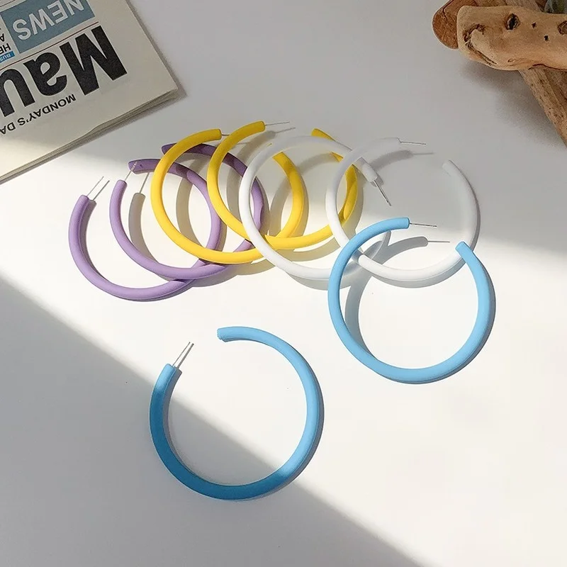 2021 оптовая продажа модные милые большие серьги женские темпераментные круглые