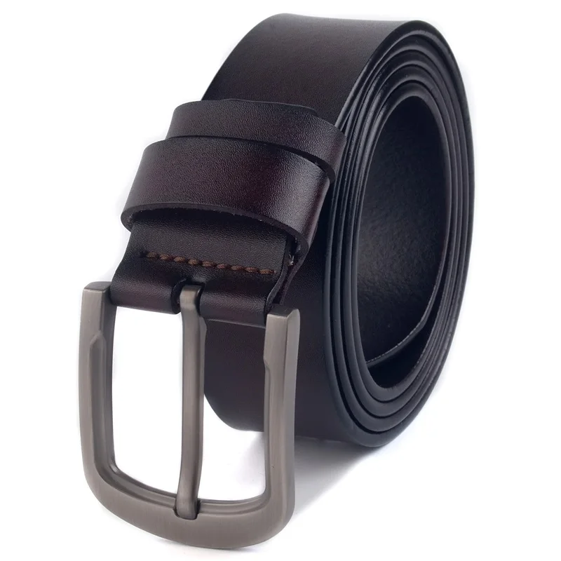 Whole Cowhide Leather Belts For Men High Quality Luxury Strap Fashion Classice Pin Buckle Jeans Designer Leather Men Belt