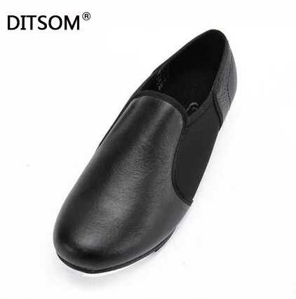 

Children Tap Dance Shoes Genuine Leather Slip On Stretch Quality Full Sole Tap Dancing Shoes Boys Girls All Size