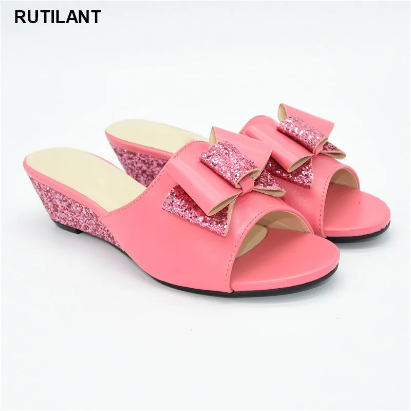 Новейшие итальянские женские свадебные туфли высокого качества в африканском