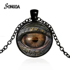 Новейшее модное ожерелье, Глаз Дракона, монстр, сатана, дьявольский глаз, винтажный стимпанк, крутая подвеска ручной работы, модные художественные ожерелья