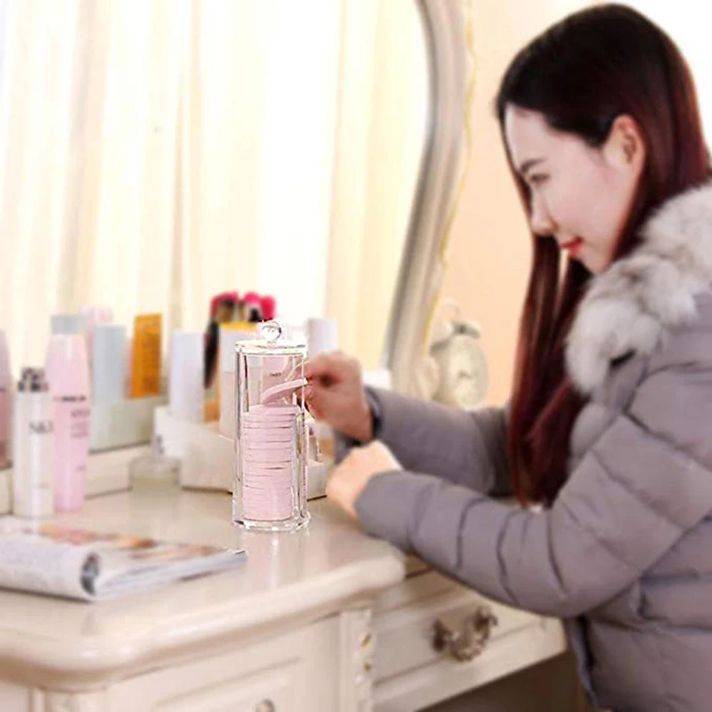 Коробка для хранения косметики Два в одном прозрачный хлопковый тампон блокнот