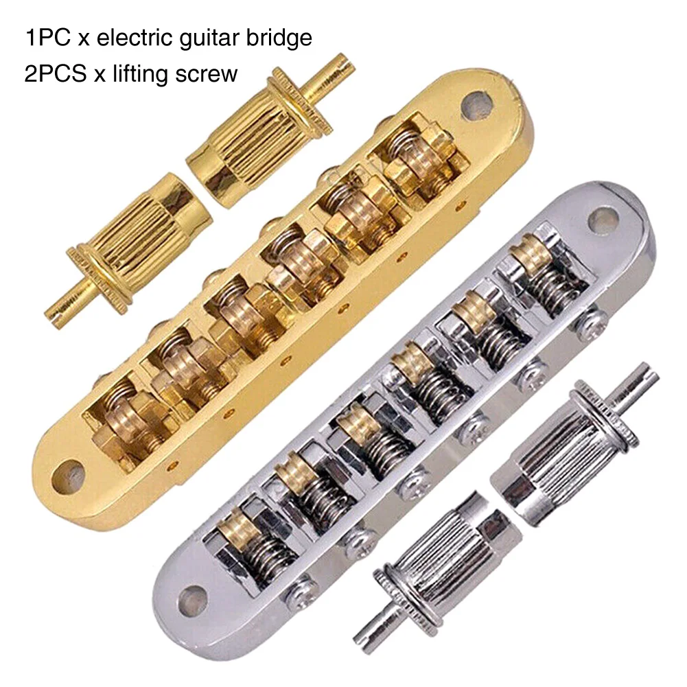 instrument einstellbare rollen tune o matic diy durable musik elektrische gitarre brücke schwanz teile unterhaltung reparatur zink legierung free