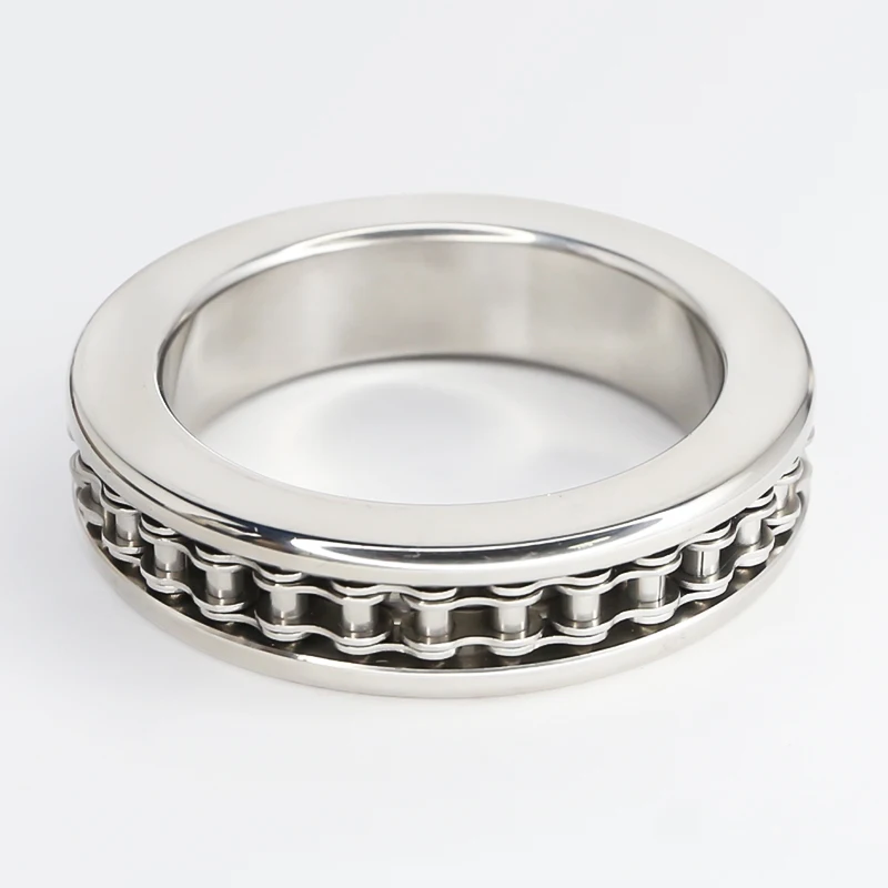 Моторная цепь кольцо на пенис головки из нержавеющей стали для мужчин