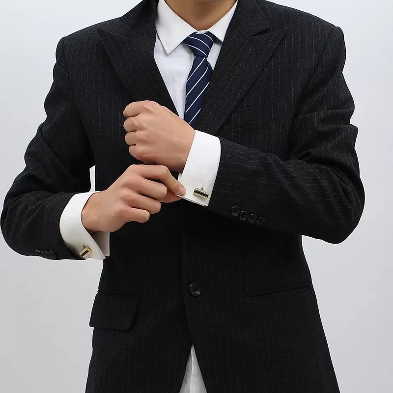 Мужские прямоугольные манжеты под розовое золото элегантные привлекательные