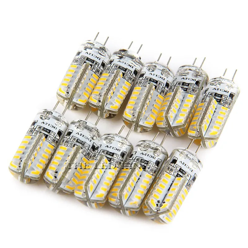 10 шт. G4 светодиодный лампы 2 Вт 3 5 9 12 15 в источник питания/AC220V 3014SMD 24 силиконовый