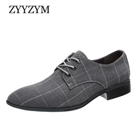 zyyzym spring autumn mens formal shoes cloth casual business shoes breathable pointed large size eur 38 48